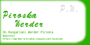 piroska werder business card